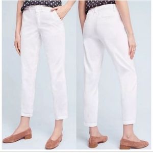Anthropologie Chino white relaxed pants